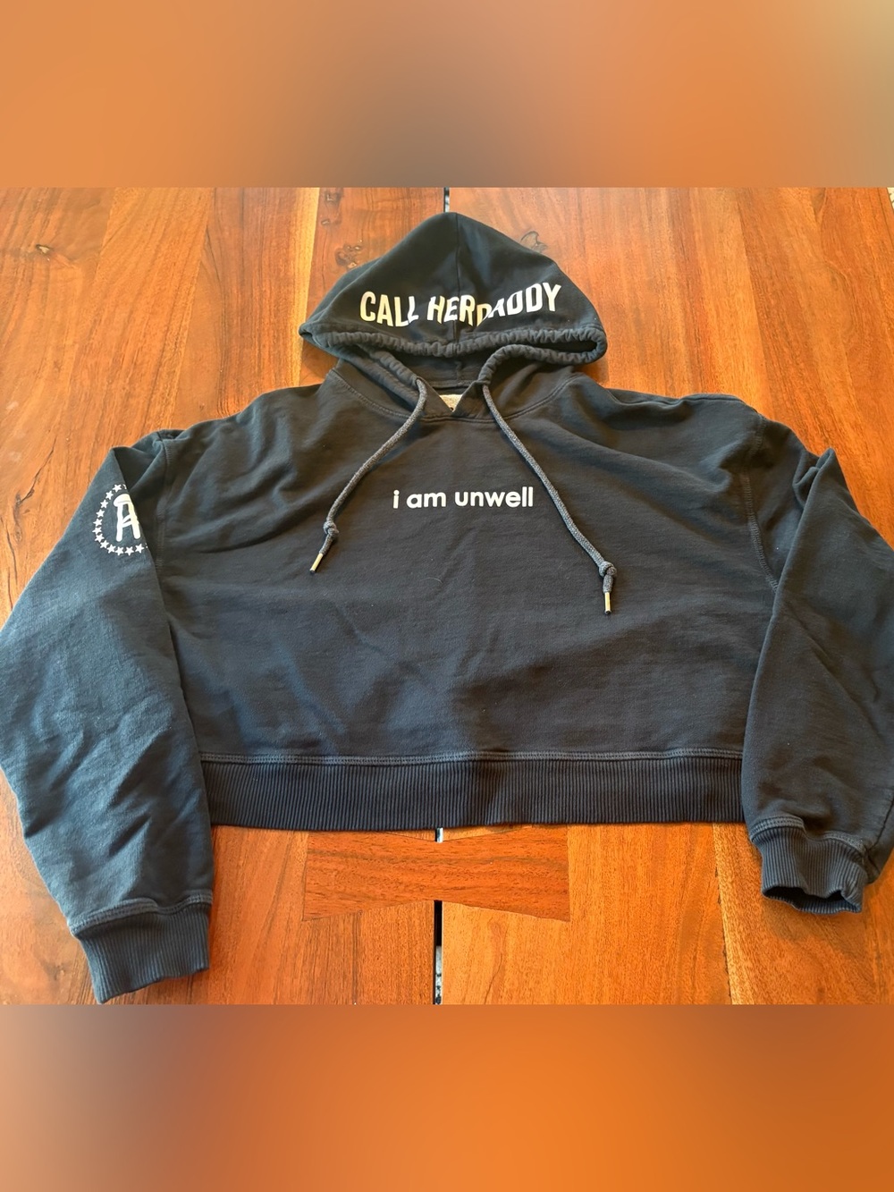 Barstool Chicks cropped hoodie black size large